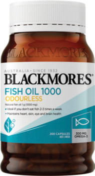Blackmores+Fish+Oil+1000mg+Odourless+200+Capsules