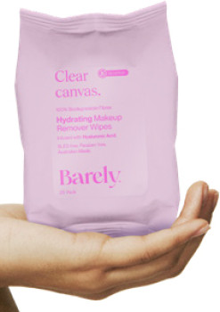 Barely+Clear+Canvas+Hydrating+Hyaluronic+Acid+Makeup+Remover+Wipes+25+Pack