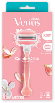 Gillette-Venus-ComfortGlide-White-Tea-Razor-Handle-2-Blades on sale