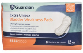 Guardian-Unisex-Bladder-Weakness-Pads-Extra-12-Pack on sale