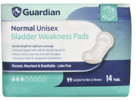 Guardian-Unisex-Bladder-Weakness-Pads-Normal-14-Pack on sale