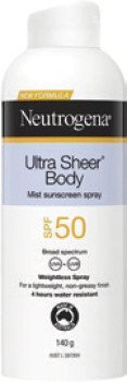 Neutrogena+Ultra+Sheer+Body+Mist+Sunscreen+SPF+50+140g
