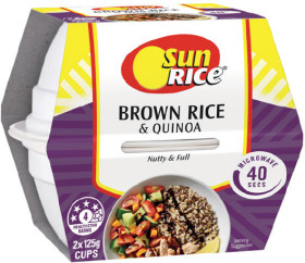 SunRice-Microwave-Brown-Rice-Quinoa-Cups-2x125g on sale
