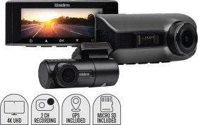 Uniden-Ultra-HD-4K-Dual-Recording-WiFi-GPS-Dash-Cam on sale