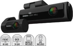 Uniden-4K-Ultra-HD-Smart-Dash-Cam-with-2K-Super-HD-Rear-View-Camera on sale