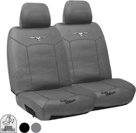 R.M.+Williams+Longhorn+Canvas+Seat+Covers+Grey