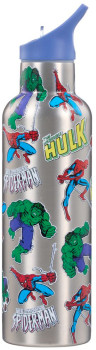 Marvel+Hulk+vs+Spiderman+Stainless+Steel+Drink+Bottle+750mL