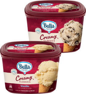 Bulla-Creamy-Classics-Ice-Cream-2-Litre-Selected-Varieties on sale
