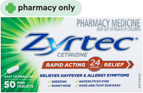 Zyrtec-Cetirizine-50-Mini-Tablets on sale