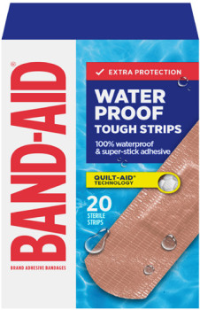 Band-Aid+Waterproof+Tough-Strips+Bandages+20+Strips