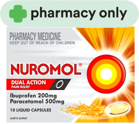 Nuromol-Dual-Action-Pain-Relief-10-Capsules on sale