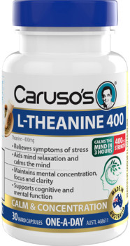 Carusos-Natural-Health-L-Theanine-400-30-Capsules on sale