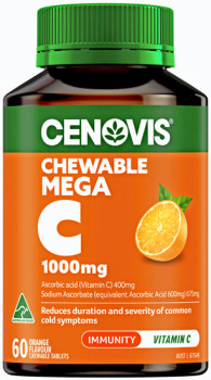 Cenovis-Chewable-Mega-C-1000mg-Orange-Flavour-60-Tablets on sale