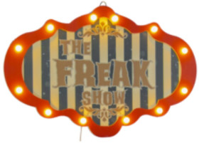 Freak-Show-Sign on sale
