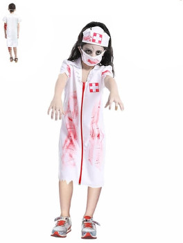 Zombie-Nurse-Costume-Child on sale