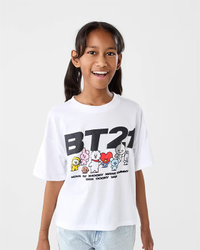 BT21-License-Cropped-T-Shirt on sale