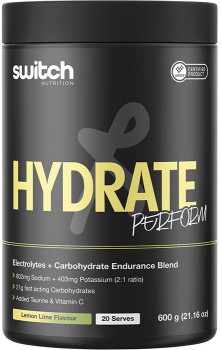 Switch-Nutrition-Hydrate-Perform-Electrolytes-Carbs-Lemon-Lime-600g on sale