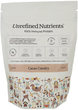 Unrefined-Nutrients-Kids-Immune-Protein-Cacao-Cavalry-330g on sale
