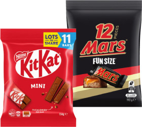 Mars-Nestl-or-Snickers-Fun-Size-Pack-127-192g-Selected-Varieties on sale