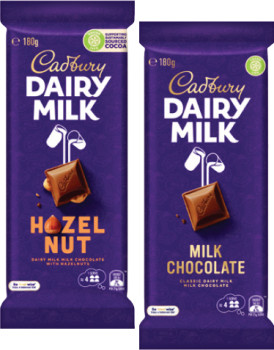 Cadbury-Dairy-Milk-Block-Chocolate-160g-190g on sale