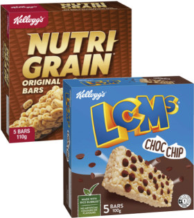 Kelloggs-LCMs-or-Nutri-Grain-Bars-5-Pack-100g-110g on sale
