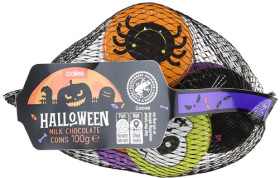 Coles-Halloween-Milk-Chocolate-Coins-100g on sale