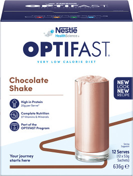Optifast+VLCD+Shake+Chocolate+12+Pack+636g