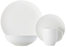 Maxwell-Williams-White-Basics-Diamonds-Dinner-Set-16-Piece-Gift-Boxed-White on sale