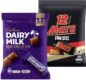 Cadbury+Share+Pack+126%E2%80%91180g%2C+Mars+or+Maltesers+Fun+Size+Pack+127%E2%80%91192g+Selected+Varieties