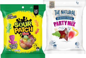 The-Natural-Confectionery-Co-130230g-Sour-Patch-Kids-Bag-190g-or-Pascall-Lollies-150300g-Selected-Varieties on sale
