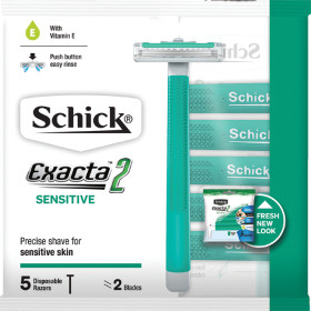 Schick+Silk+Exacta+2+Men%26rsquo%3Bs+Sensitive+Razor+5+%2B+1+Pack