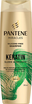 Pantene+Miracles+Keratin+Sleek+%26amp%3B+Smooth+Silicone-Free+Shampoo+375mL