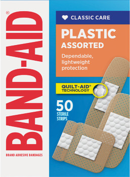 Band-Aid+Plastic+Shapes+50+Pack