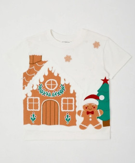 Myer+Giftorium+Gingerbread+T-Shirt+-+White