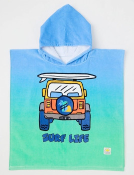 Milkshake+Ombre+Hooded+Towel+-+Blue