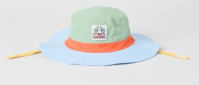 Milkshake+Colour+Blocked+Wide+Brim+Hat+-+Green