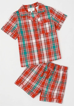 Myer+Giftorium+Kids%26rsquo%3B+Red+Tartan+Cotton+Sateen+PJ+Set