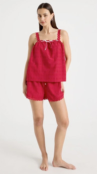 Thereafter+Woven+Cami-Boxer+Gift+Set+-+Chilli+Red