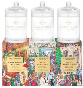 Glasshouse+Fragrances%E2%80%A8+Christmas+Trio+Mini+Soy+Candle+Gift+Set