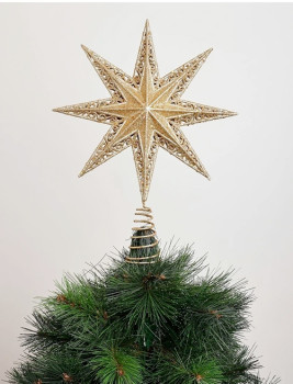 Myer+Giftorium+Heirloom%E2%80%A8+Glittered+Guiding+Star+Tree+Topper