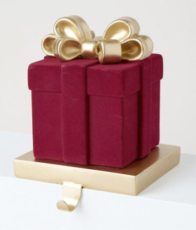 Myer+Giftorium+Heirloom%E2%80%A8+Resin+Present+Stocking+Holder+with+Bow