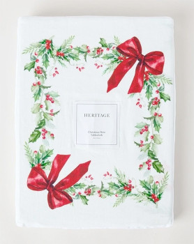 Heritage%E2%80%A8+Heirloom+Christmas+Bow+Tablecloth
