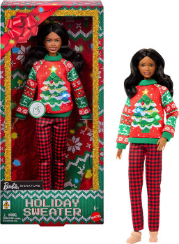 Barbie+Collectible+Ugly+Sweater+Doll+-+Christmas+Multi