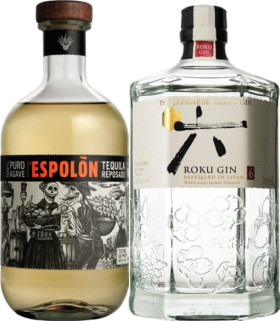 Espoln-Tequila-Reposado-or-Roku-Gin-700mL on sale
