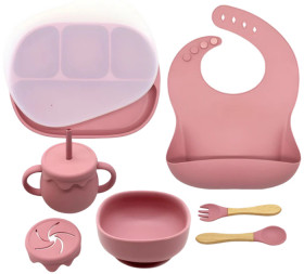 Squishy+Sprout+Nibble+%26amp%3B+Sip+7+Piece+Feeding+Set+Pink
