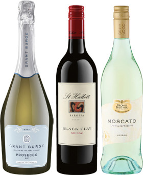 Grant+Burge+Prosecco+NV+Range%2C+St+Hallett+Black+Clay+Range+or+Brown+Brothers+Moscato+Range+750mL