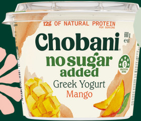 NEW+Chobani+No+Sugar+Added+Greek+Yogurt+Mango+680g