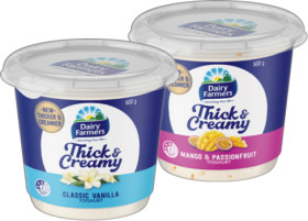 Dairy+Farmers+Thick+%26amp%3B+Creamy+Yoghurt+550%E2%80%91600g+Selected+Varieties