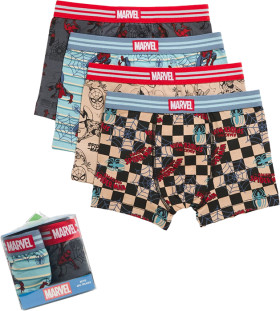 Licensed+Marvel+Spider-Man+Australian+Cotton+4+Pack+Younger+Boys+Trunks