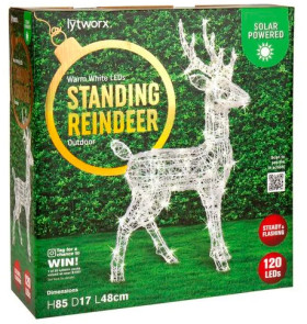 Lytworx-Standing-Reindeer-solar-statue-in-Warm-White on sale